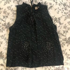 Vintage Black Silk Blouse